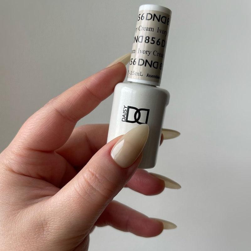 DND Gel Polish & Matching Nail Lacquer #856 Ivory Cream