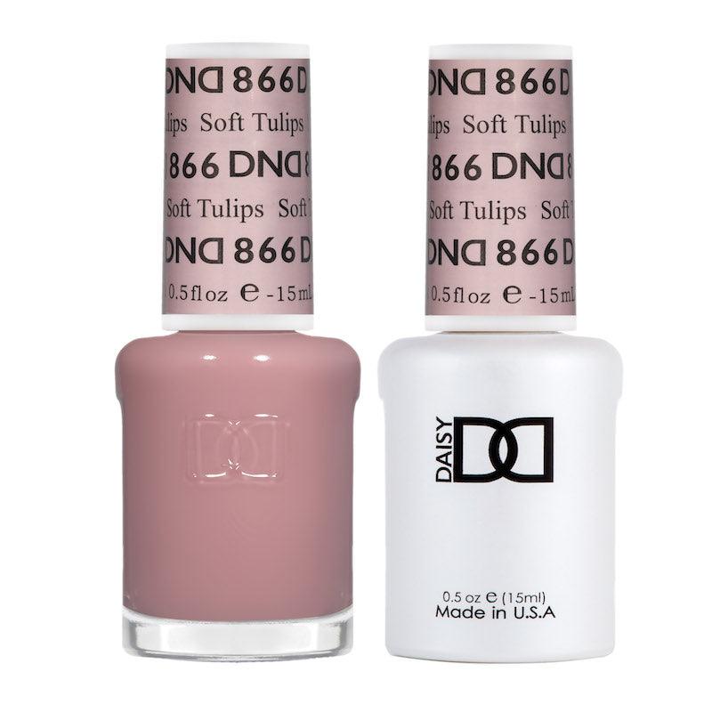 DND Gel Polish & Matching Nail Lacquer #866 Soft Tulips