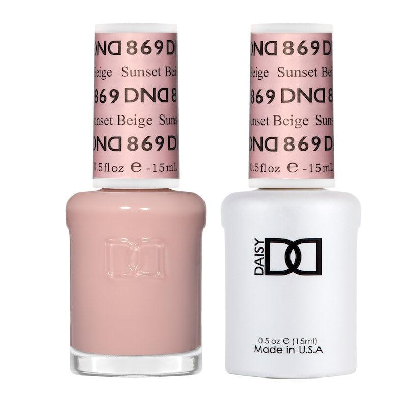 DND Gel Polish & Matching Nail Lacquer #869 Sunset Beige