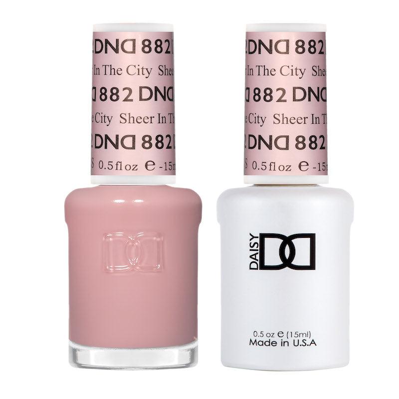 DND Gel Polish & Matching Nail Lacquer #882 Sheer In The City