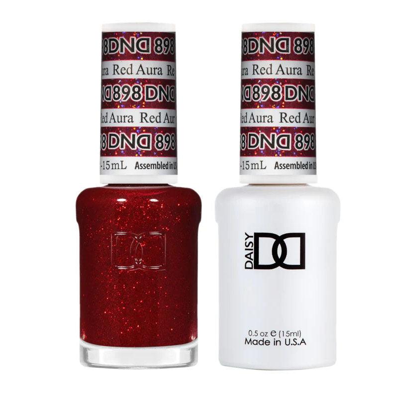 DND Gel Polish & Matching Nail Lacquer #898 Red Aura