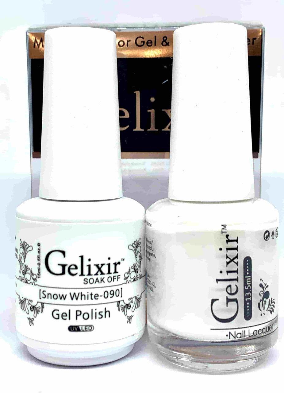 Gelixir 146 Gelixir Duo Matching Gel and Nail Polish - 090 Snow White – Daisy Nail ...