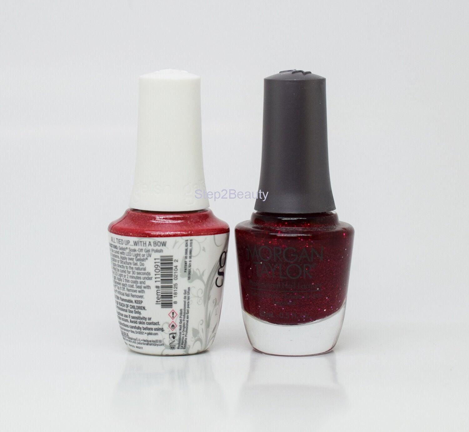 Gelish DUO Soak Off Gel Polish + Morgan Taylor Lacquer #911 All Tied Up... With