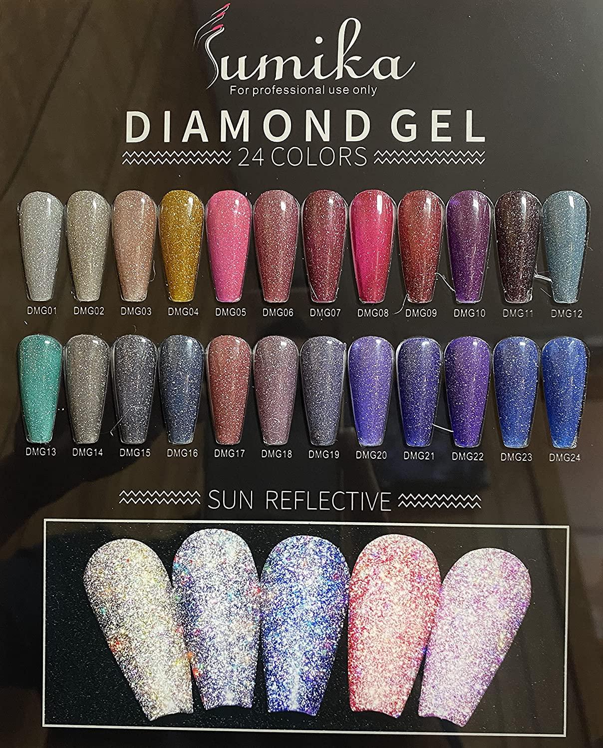 Sumika Soak Off UV/LED - Diamond Gel Collection 24 Colors