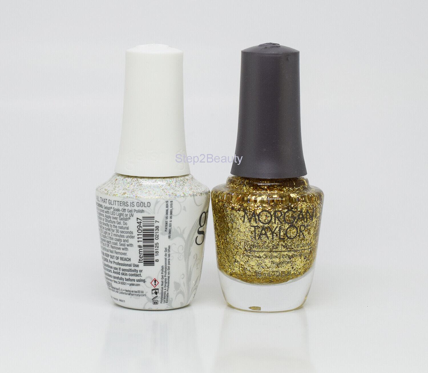 Gelish DUO Soak Off Gel Polish + Morgan Taylor Lacquer -#947 All That Glitter is