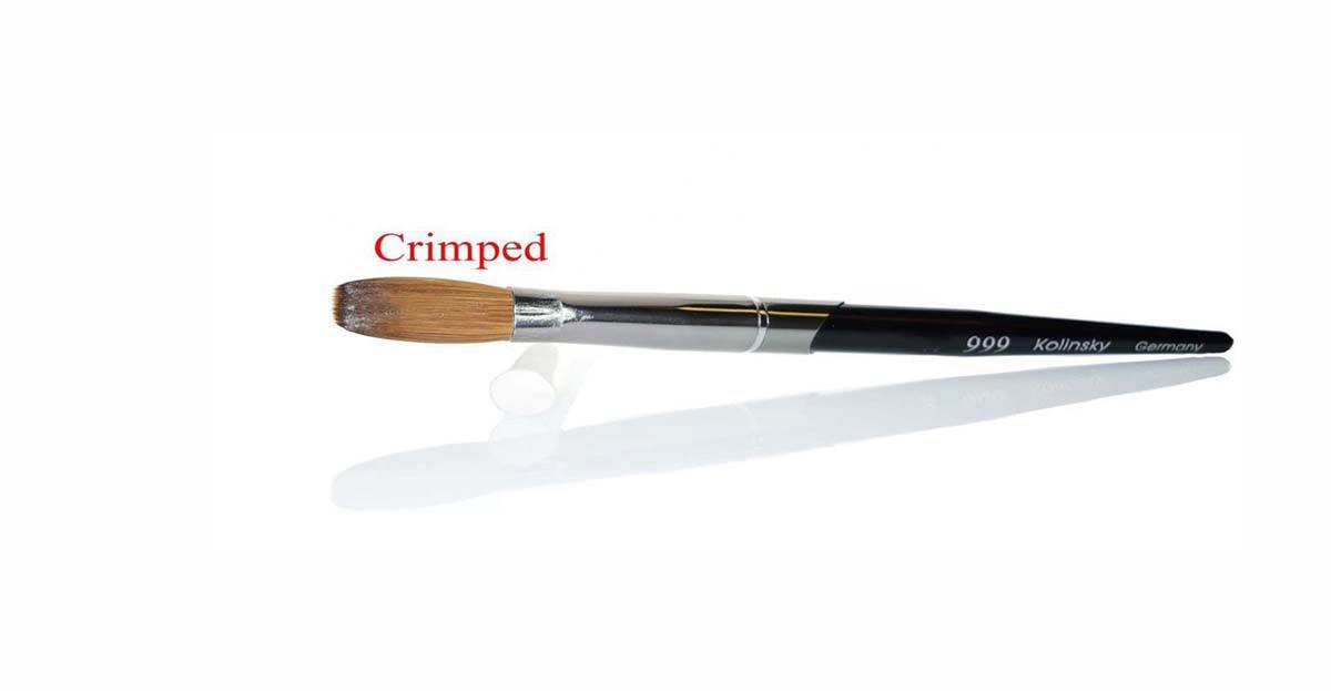 Acrylic Nail Brush - 999 Titanium Crimped Size #12