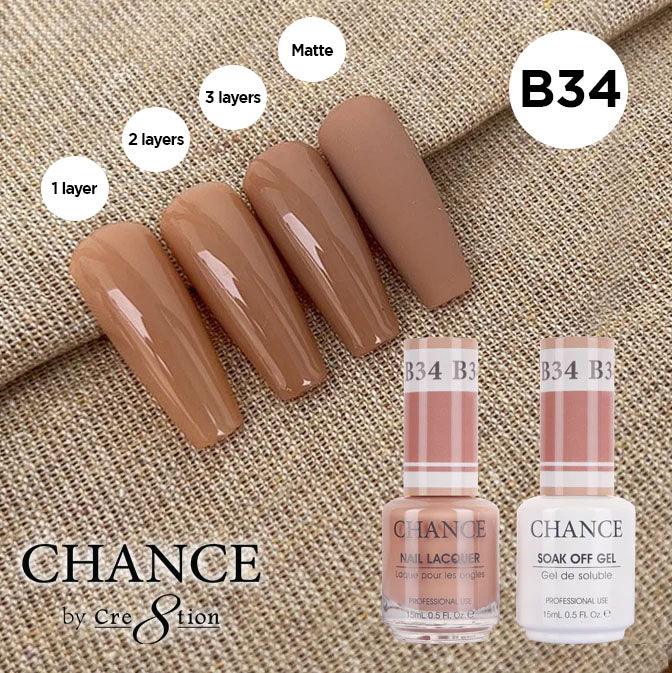 Chance DUO Gel & Nail Lacquer Matching 0.5oz - #B34