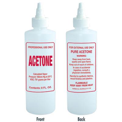 8 oz. Empty Imprinted Nail Solution Bottle B62 - Acetone