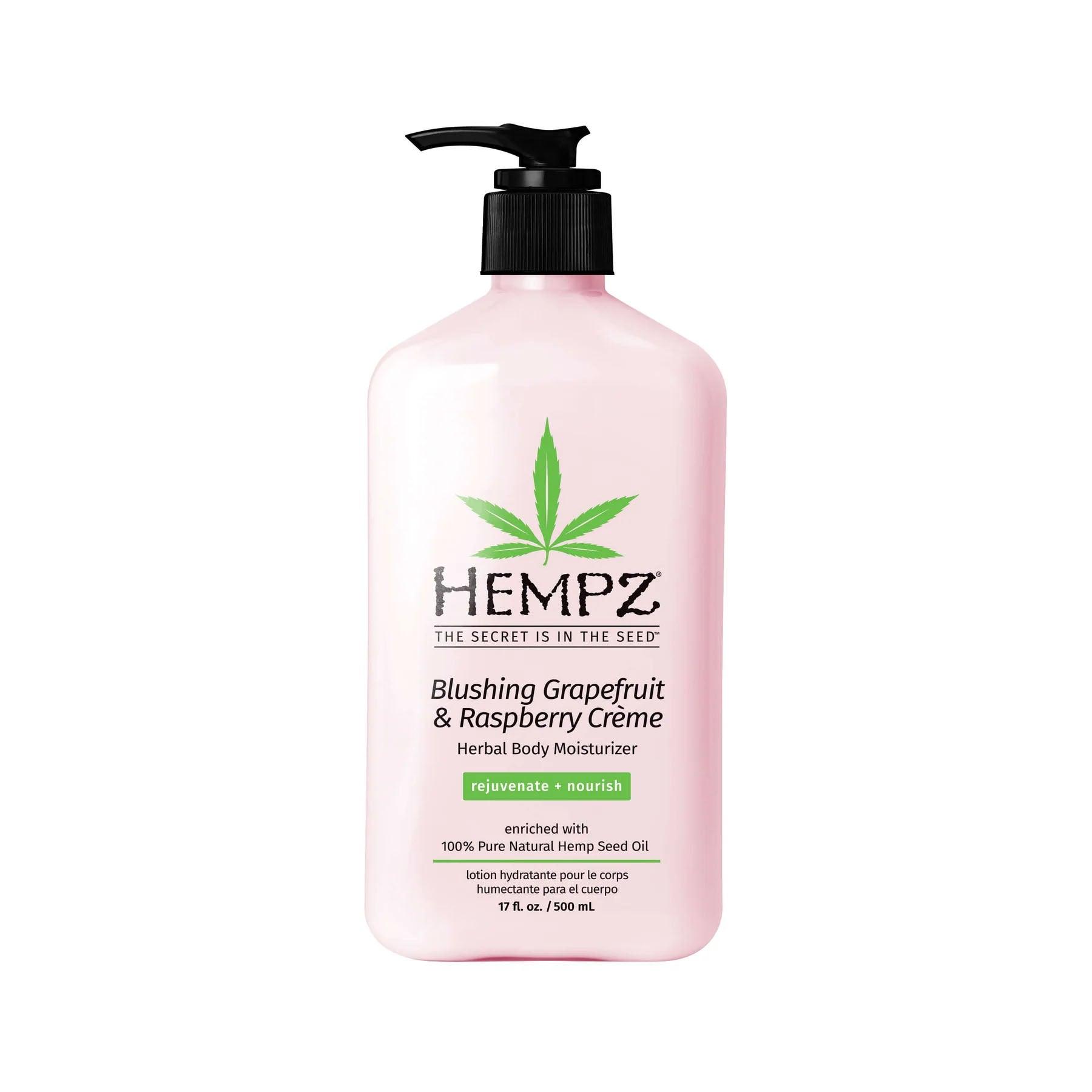 Hempz Lotion Pure Herbal Body Moisturizers 17 fl oz - Blushing Graperfruit & Raspberrt Crime