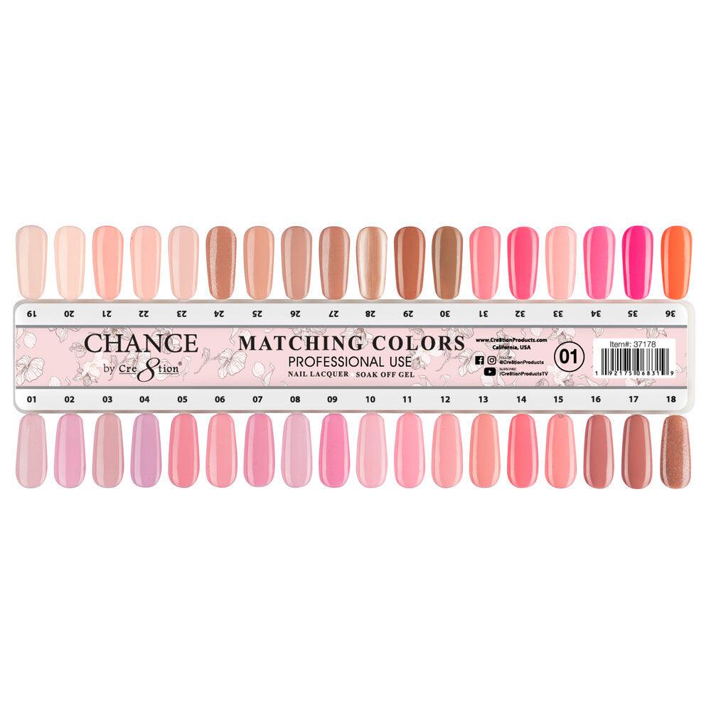 Chance DUO Gel & Nail Lacquer Matching 0.5oz - #001