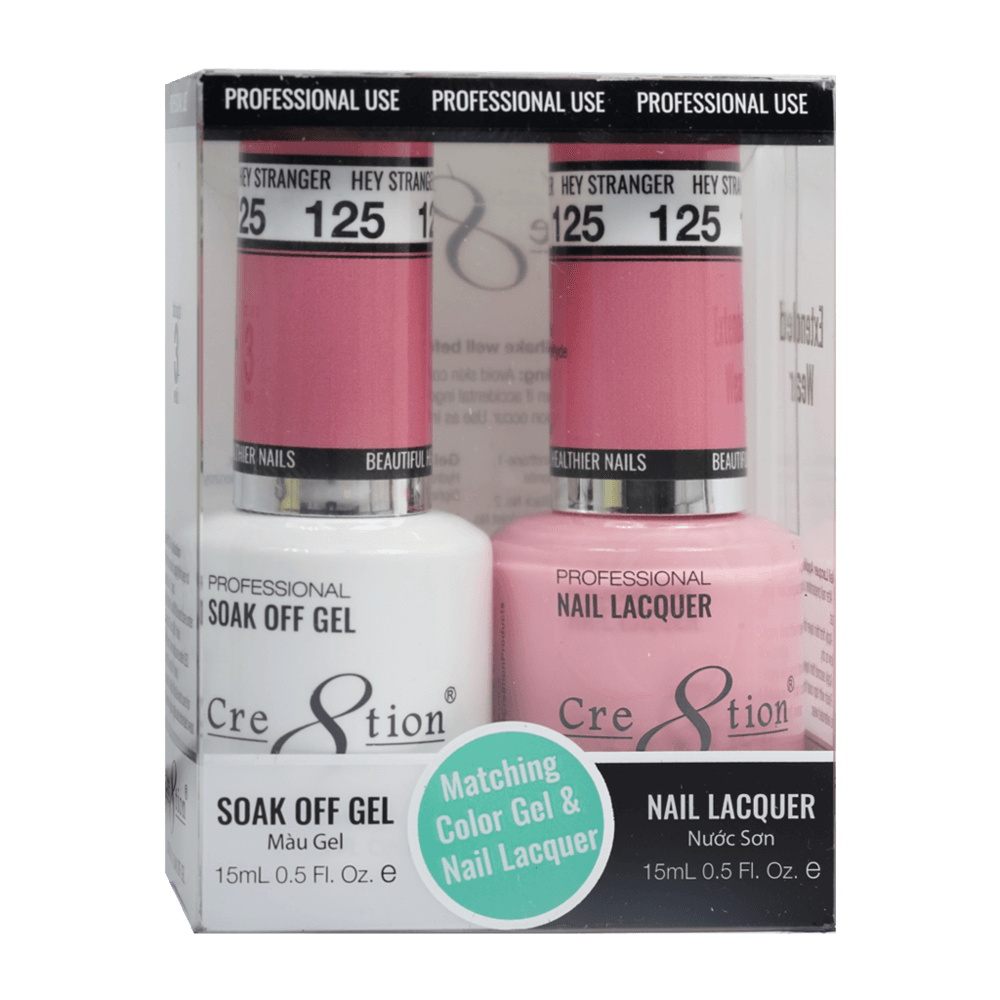 Cre8tion Soak Off Gel & Matching Nail Lacquer Set | 125 Hey Stranger
