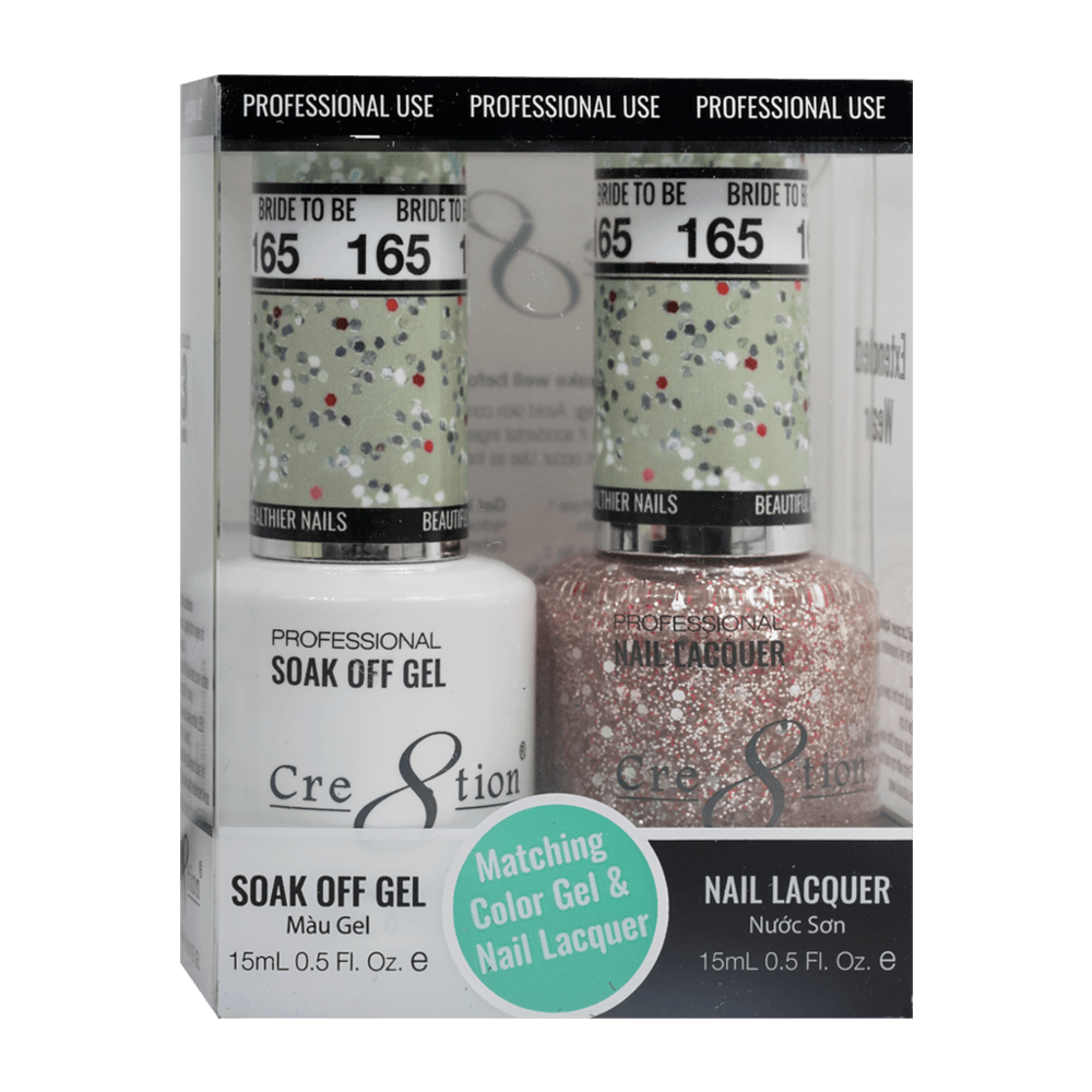Cre8tion Soak Off Gel & Matching Nail Lacquer Set | 165 Bribe To Be