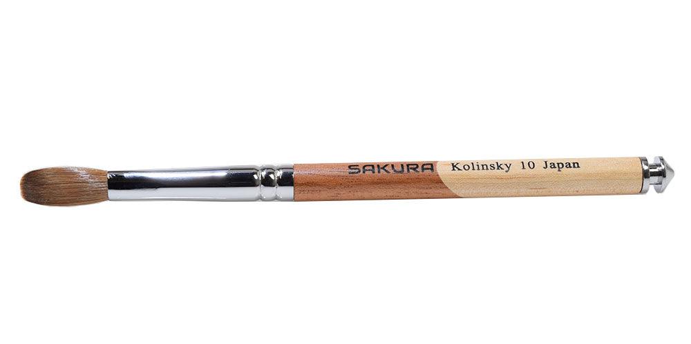 Acrylic Nail Brush Kolinsky | Sakura 2 Tone handle CRIMPED Size #10
