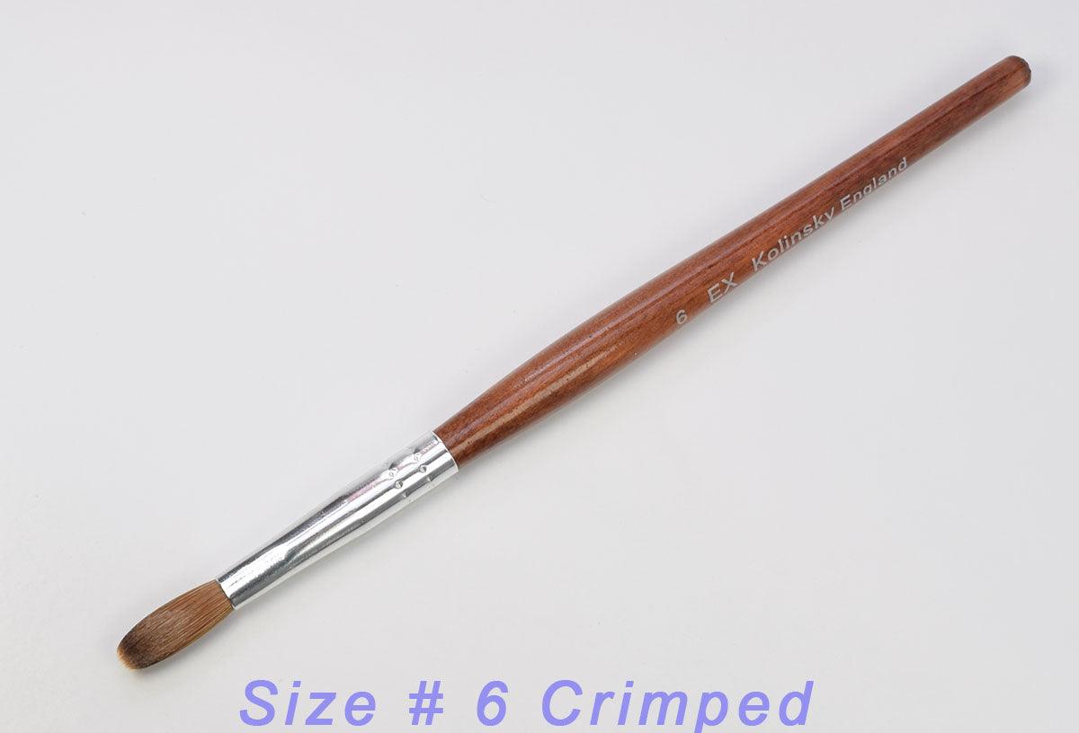 thumbnail image 2 of 777 Kolinsky Acrylic Nail Brush (Crimped) – Choose Your Size – EX Brand 2 of 4