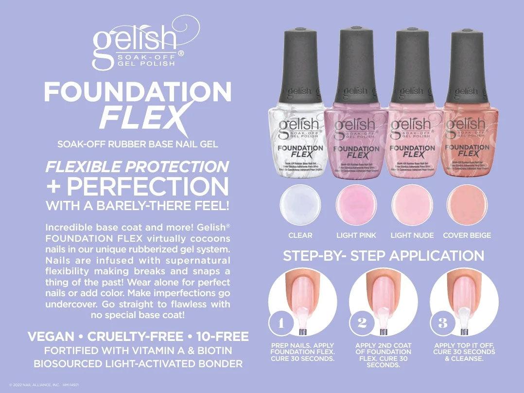 Gelish Soak off Gel Foundation Flex - Cover Beige  0.5 Oz