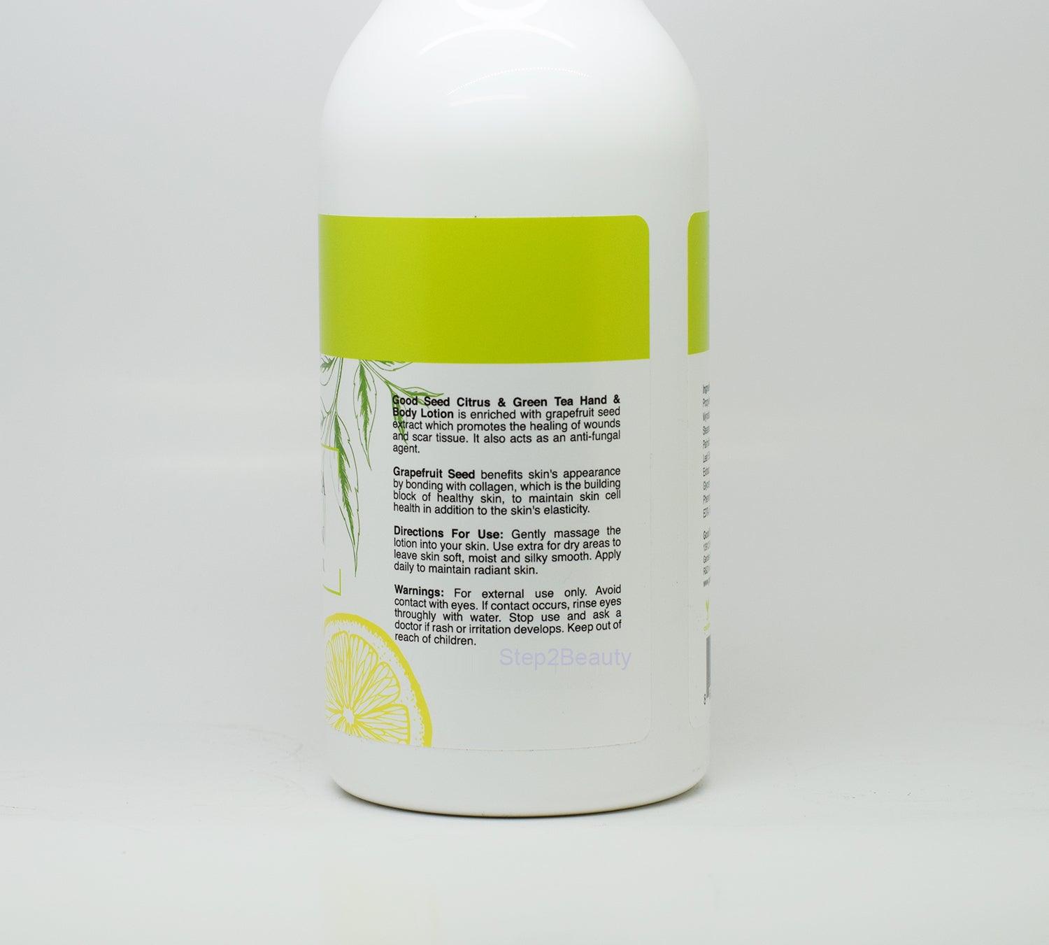 Good Seed Hand and Body Lotion 30 Oz - CITRUS & GREEN TEA