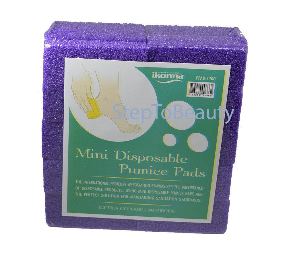 40pcs Mini Disposable Pumice Pad for Callus Remover | ikonna Purple Extra Coarse