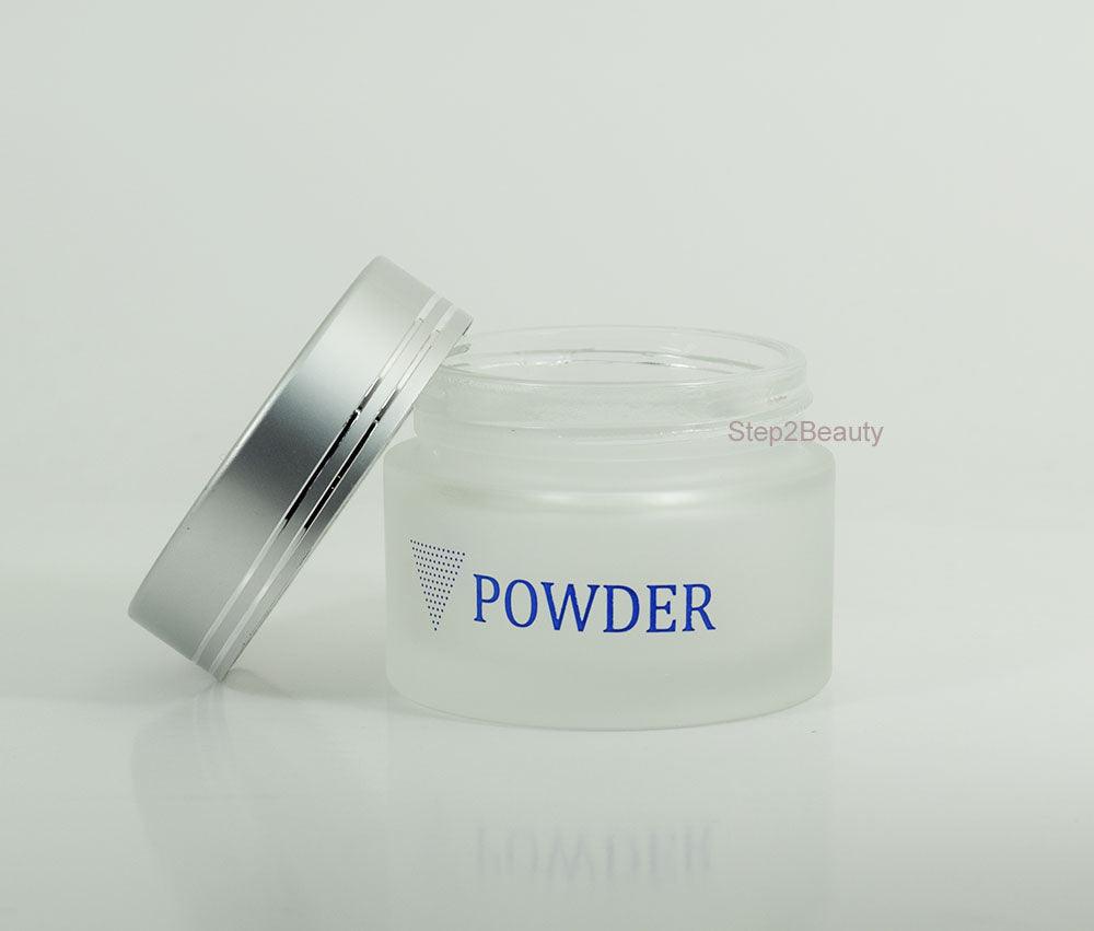 Frosted Glass Jar - 2 oz - Powder