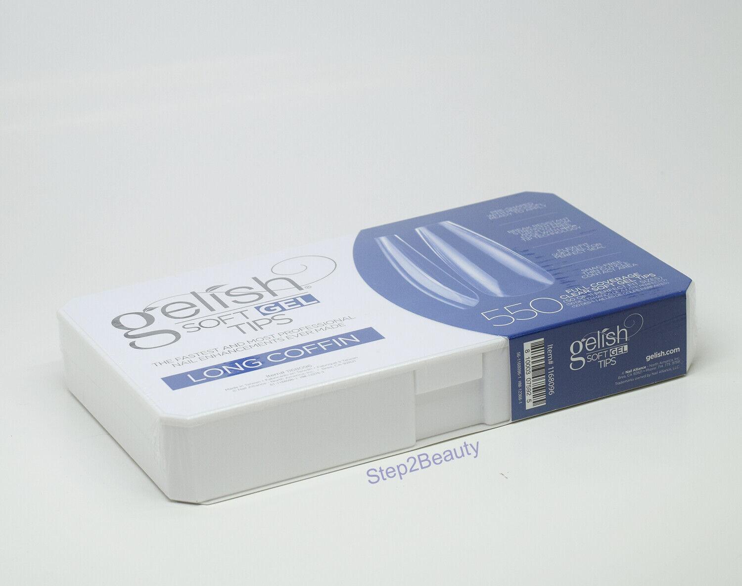 Gelish Soft Gel Tips - Long Coffin 550ct #1168096