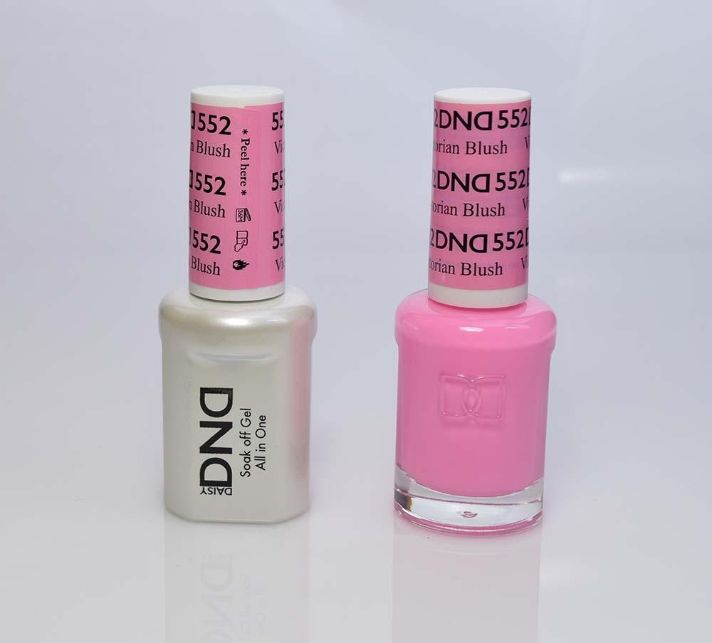 DND - Soak Off Gel Polish & Matching Nail Lacquer Set - #552 VICTORIAN BLUSH