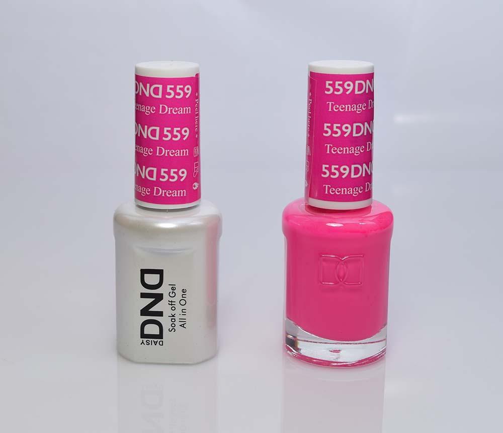 DND - Soak Off Gel Polish & Matching Nail Lacquer Set - #559 TEENAGE DREAM