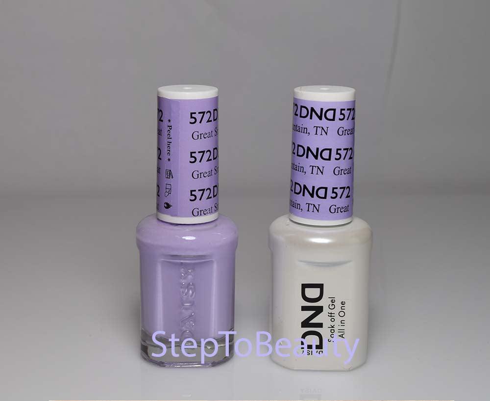 DND - Soak Off Gel Polish & Matching Nail Lacquer Set - #572 GREAT SMOKY MOUNTAIN, TN