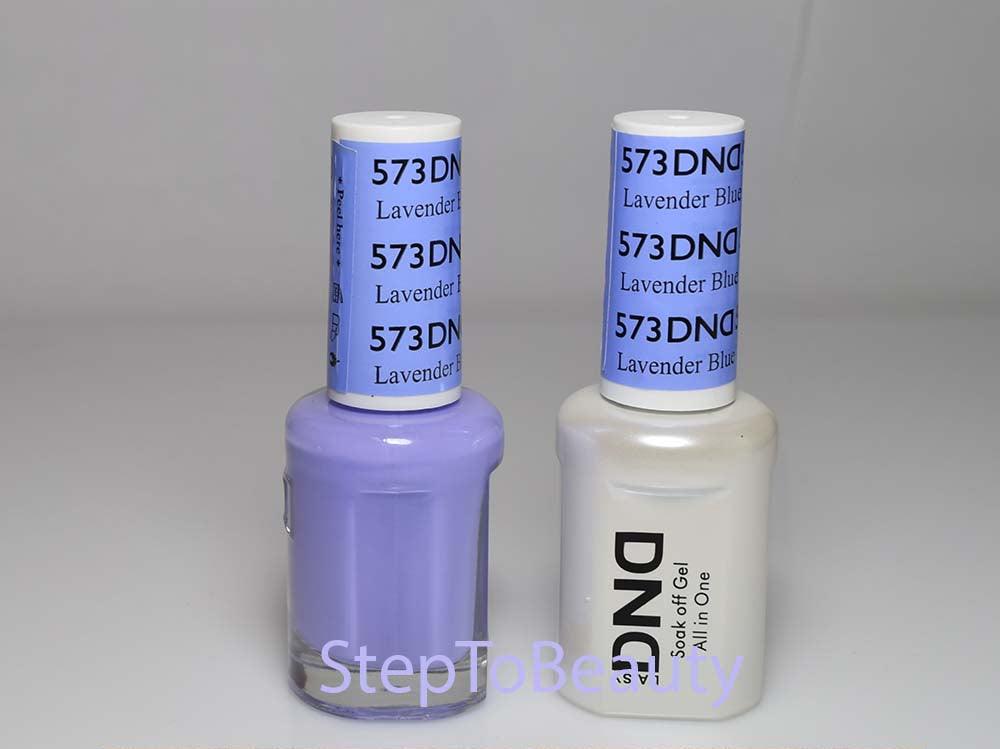 DND - Soak Off Gel Polish & Matching Nail Lacquer Set - #573 LAVENDER BLUE