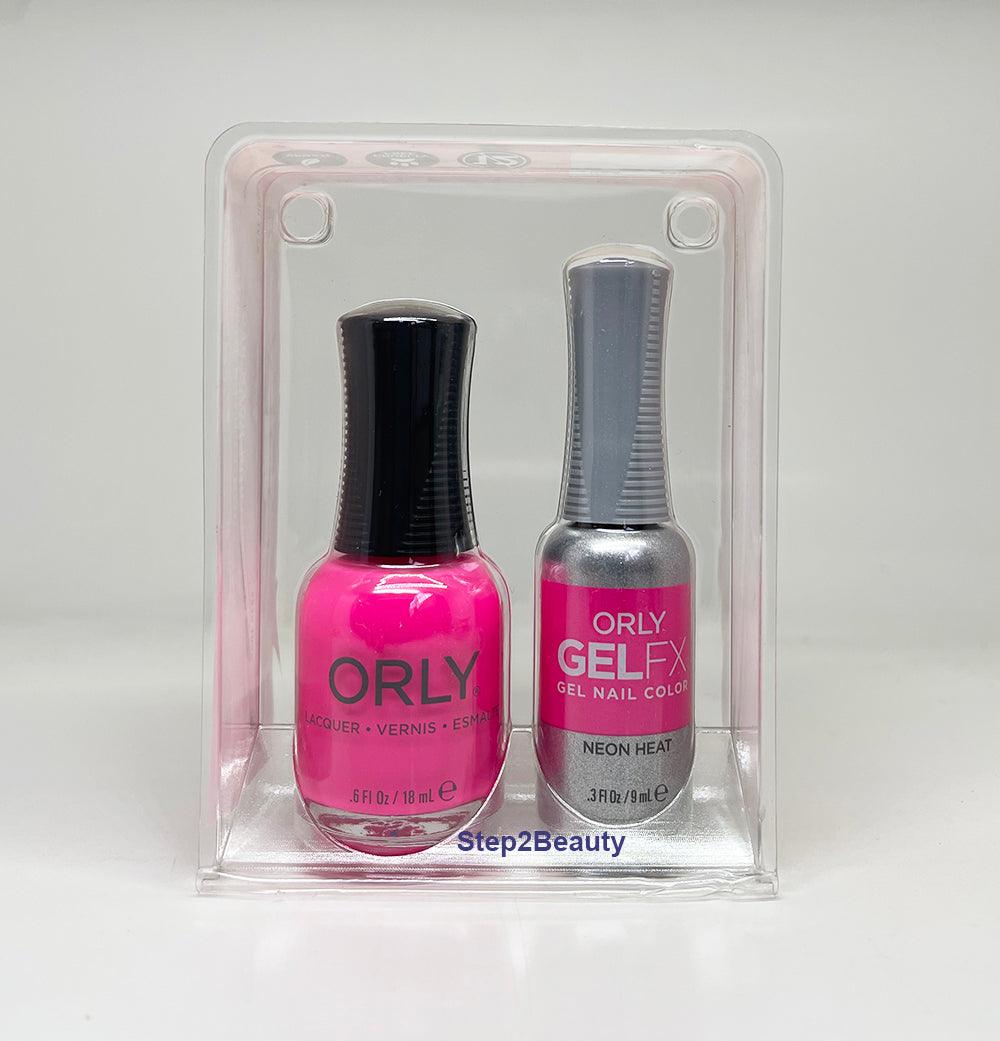 Orly Duo Perfect Pair Lacquer .6 Oz + GelFX .3 Oz - Neon Heat
