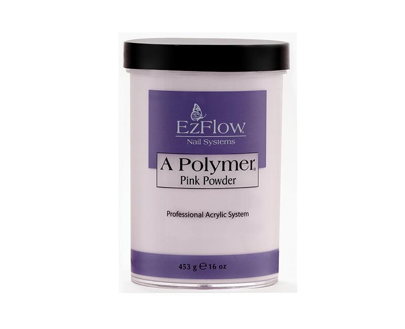 Ezflow Acrylic Powder A Polymer - 16 oz Pink