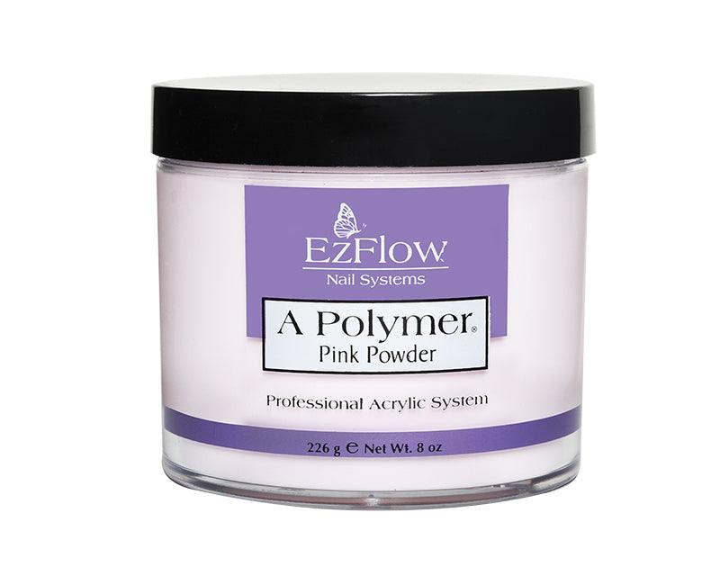 Ezflow Acrylic Powder A Polymer - 8 oz Pink