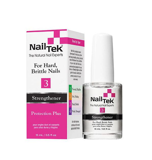 NailTek #3 For Hard, Brittle Nails Strengthener Protection Plus 0.5 oz