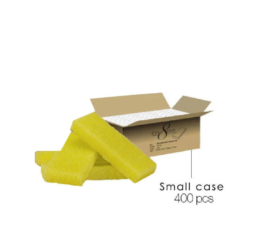 Cre8tion Mini Disposable Pumice Sponges - (Yellow 400 Pcs)