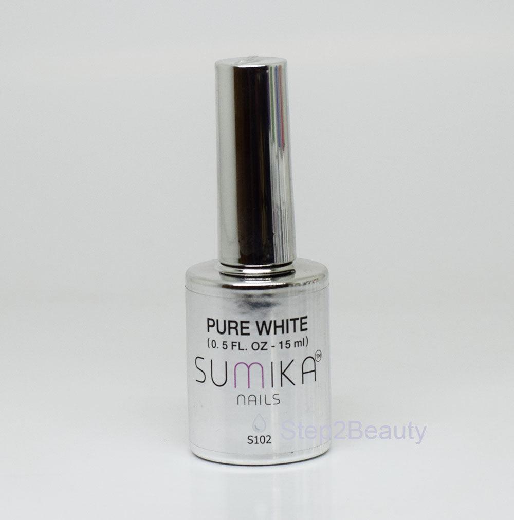 Sumika Soak Off Gel Polish UV/LED 0.5 oz | PURE WHITE