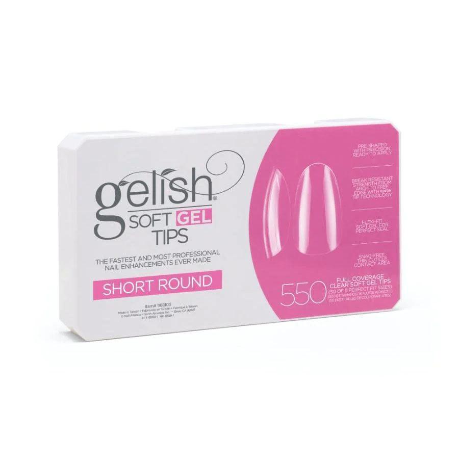 Gelish Soft Gel Tips - Short Round 550ct