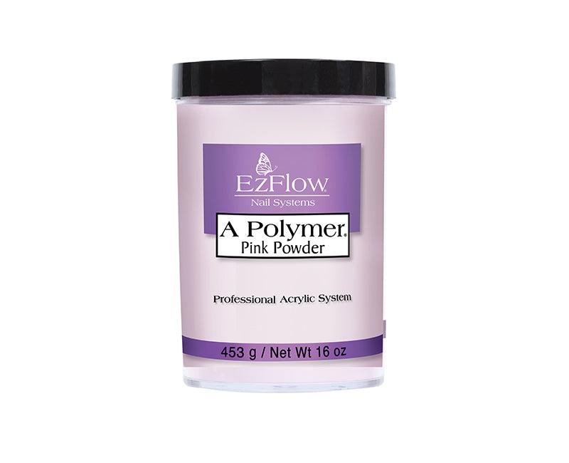 Ezflow Acrylic Powder A Polymer - 16 oz Vibrant Pink