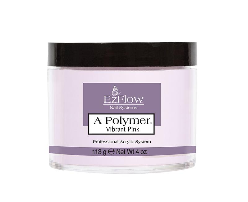 Ezflow Acrylic Powder A Polymer | 4 oz Vibrant Pink