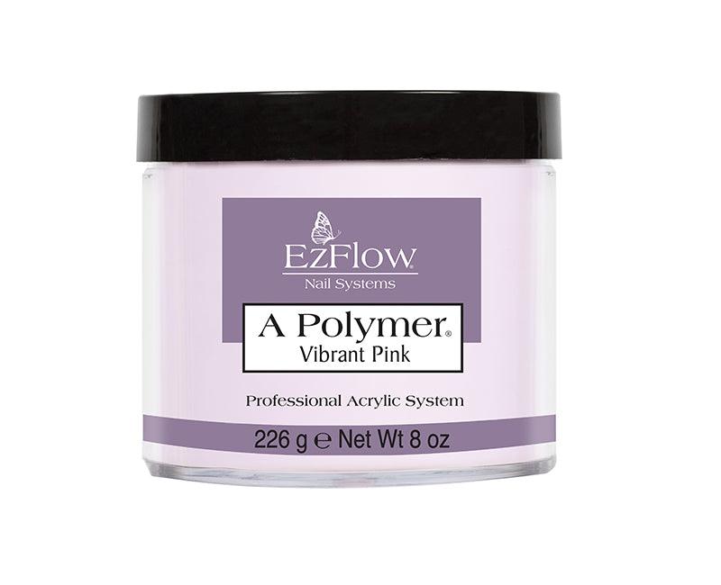 Ezflow Acrylic Powder A Polymer - 8 oz Vibrant Pink
