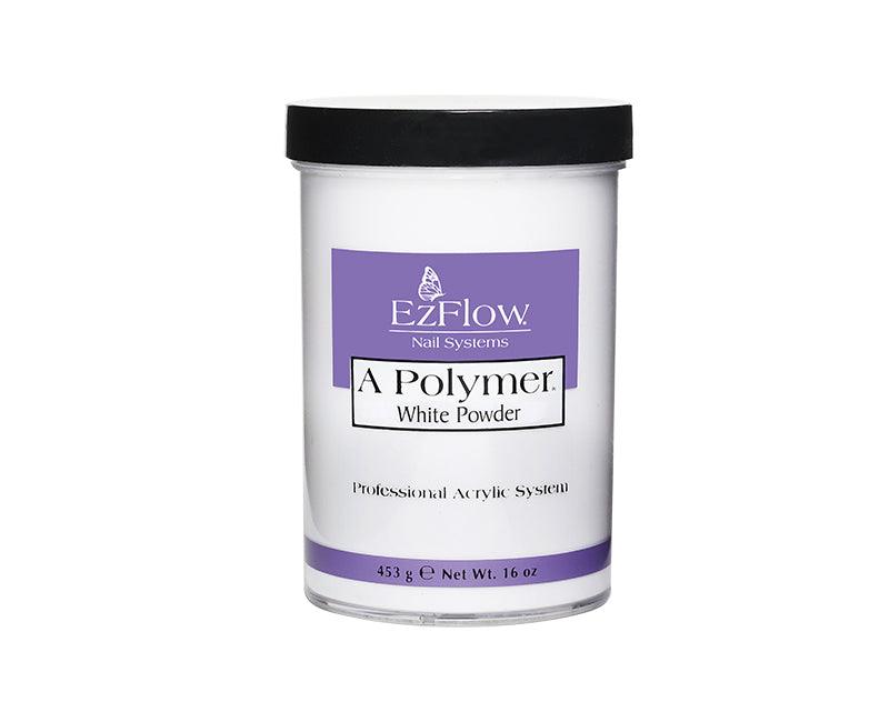 Ezflow Acrylic Powder A Polymer - 16 oz White