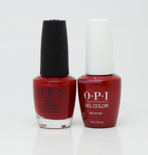 OPI Duo Gel + Matching Lacquer A70 Red Hot Rio