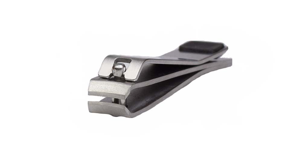 Stainless Steel with Rubber Thumb Grip Nail Clipper - Curved Edge
