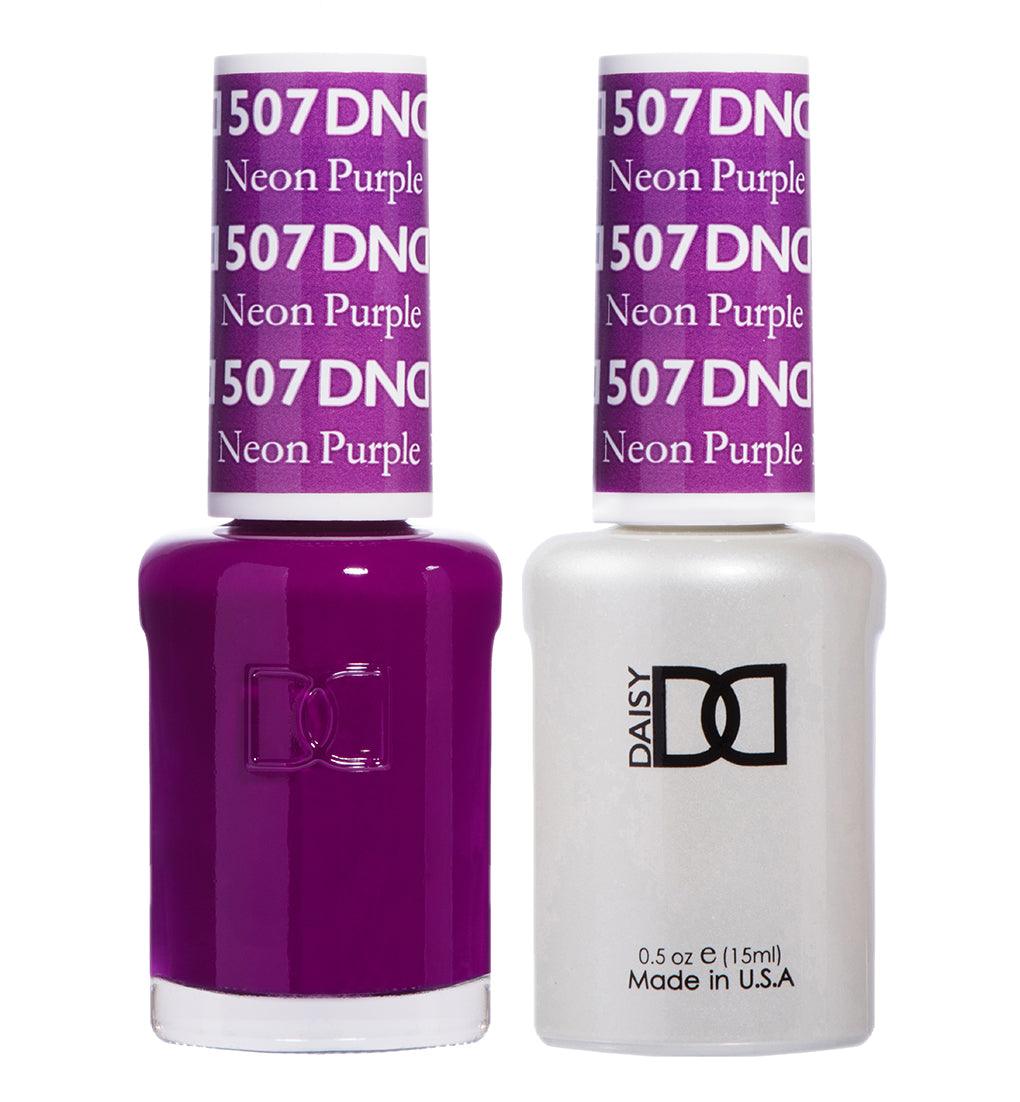 DND - Soak Off Gel Polish & Matching Nail Lacquer Set - #507 NEON PURPLE