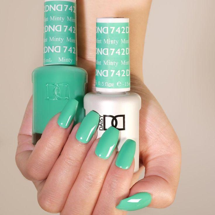 DND Duo Gel Polish & Matching Nail Lacquer #742 Minty Mint