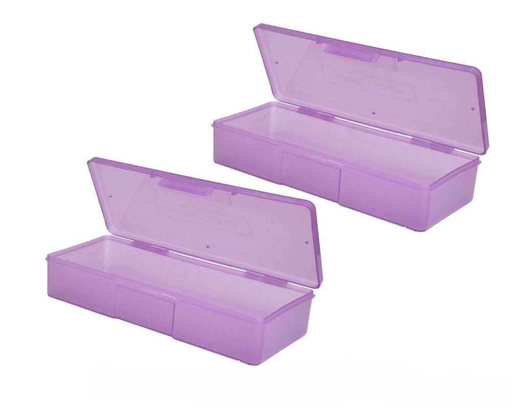 Professional Manicure/Pedicure Storage Case Large, Personal purple case box (pack of 2)