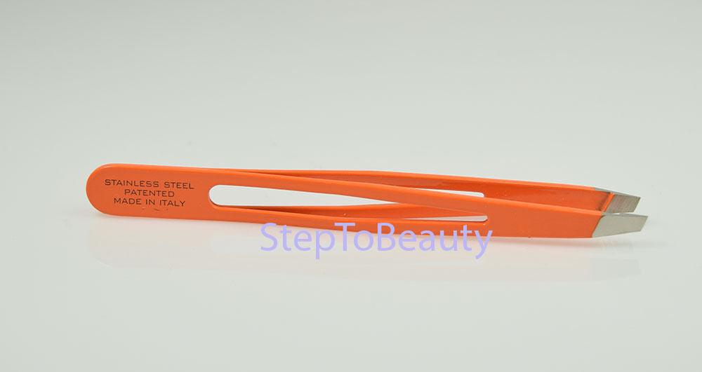 Ultra Aero Tweeze Stainless Steel - Neon Orange Slant Tip