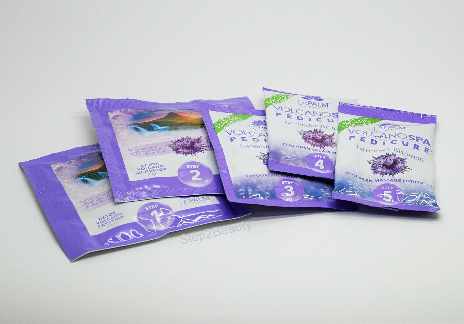 Lapalm Volcano Spa Pedicure 5-Step Kit - Lavender Eruption (Pack of 10 Kits)