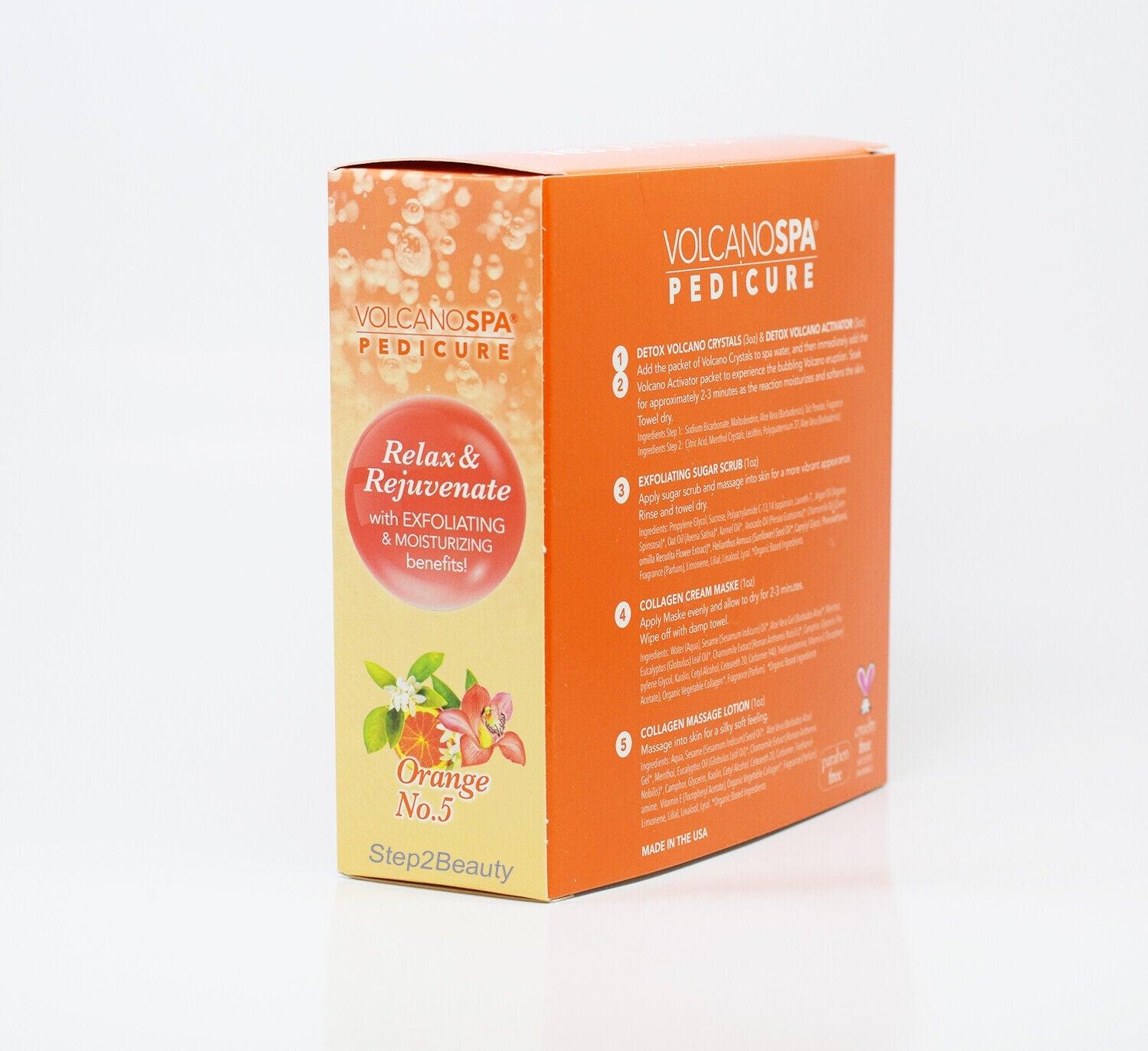 Lapalm Volcano Spa Pedicure 5-Step Kit - Orange No.5 (Pack of 10 Kits)