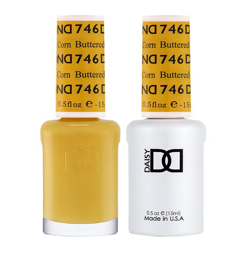 DND Duo Gel Polish & Matching Nail Lacquer #746 Buttered Corn